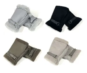 100% Genuine Sheepskin Fingerless Gloves Mittens In Various Sizes And Colours Made In The UK