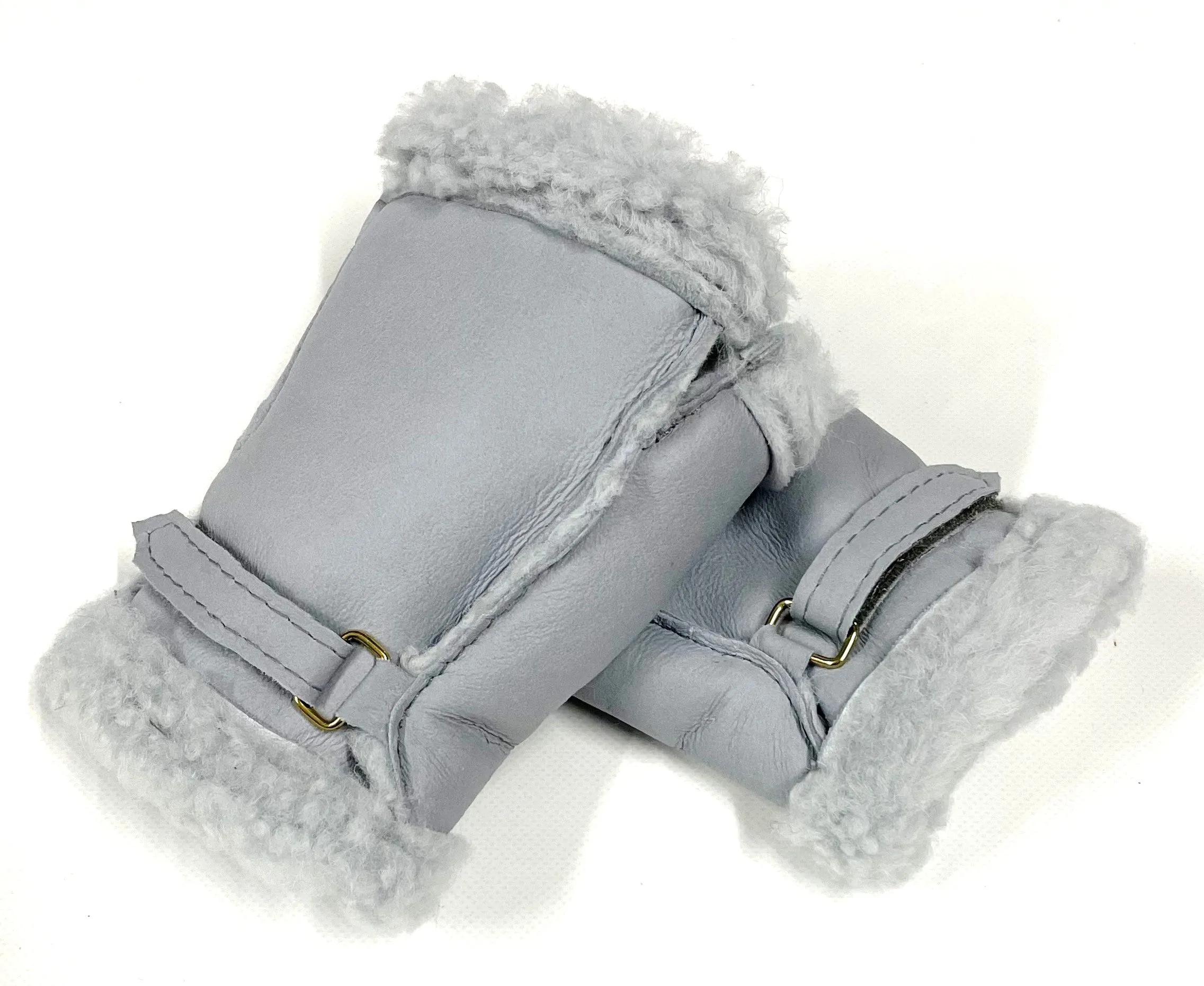 100% Genuine Sheepskin Fingerless Gloves Mittens In Various Sizes And Colours Made In The UK