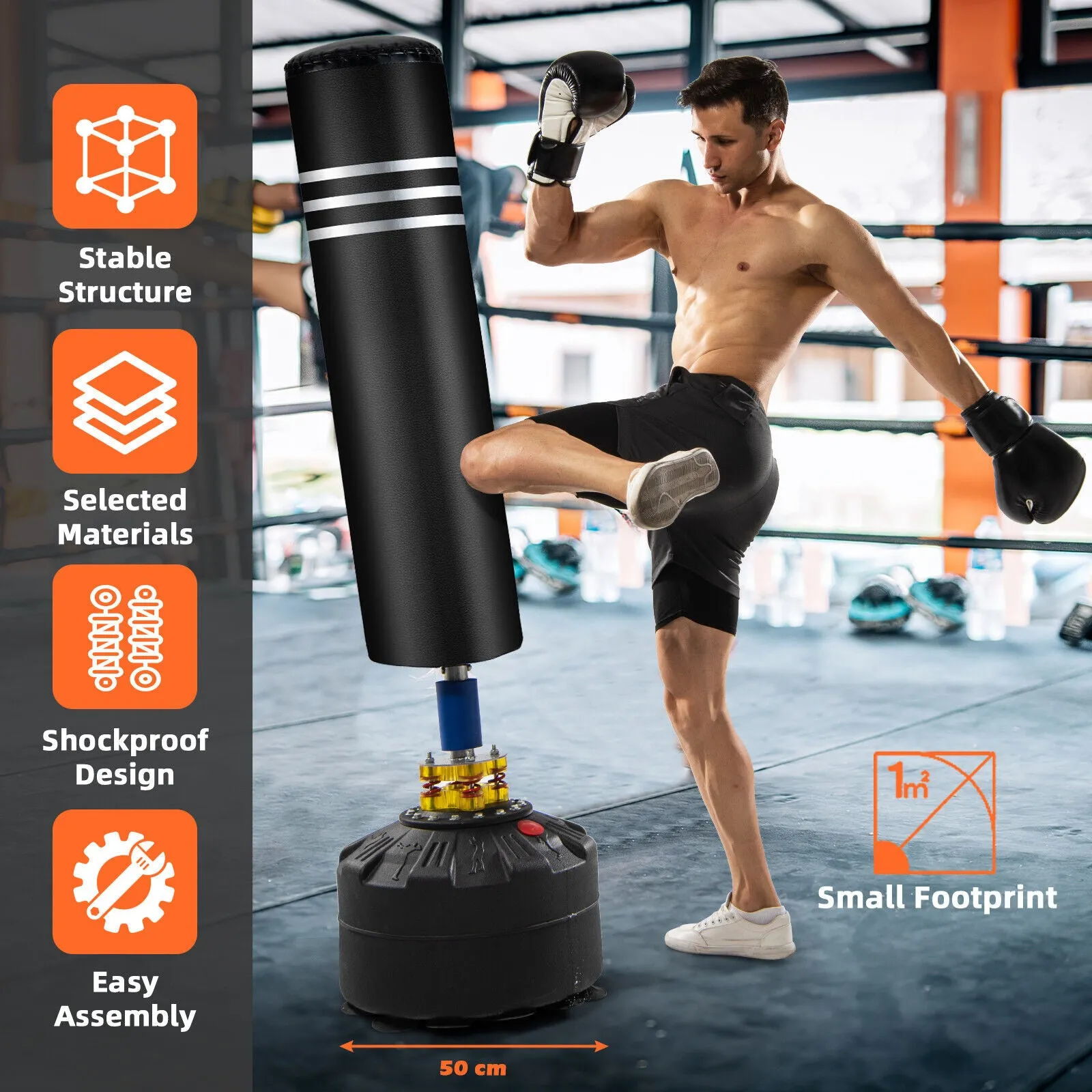 175cm Freestanding Kickboxing Bag