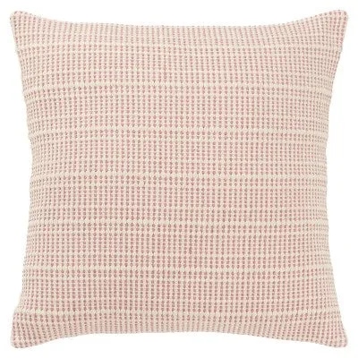 20"x20" Oversize Horizontal Striped Square Throw Pillow Cover Pink - Rizzy Home