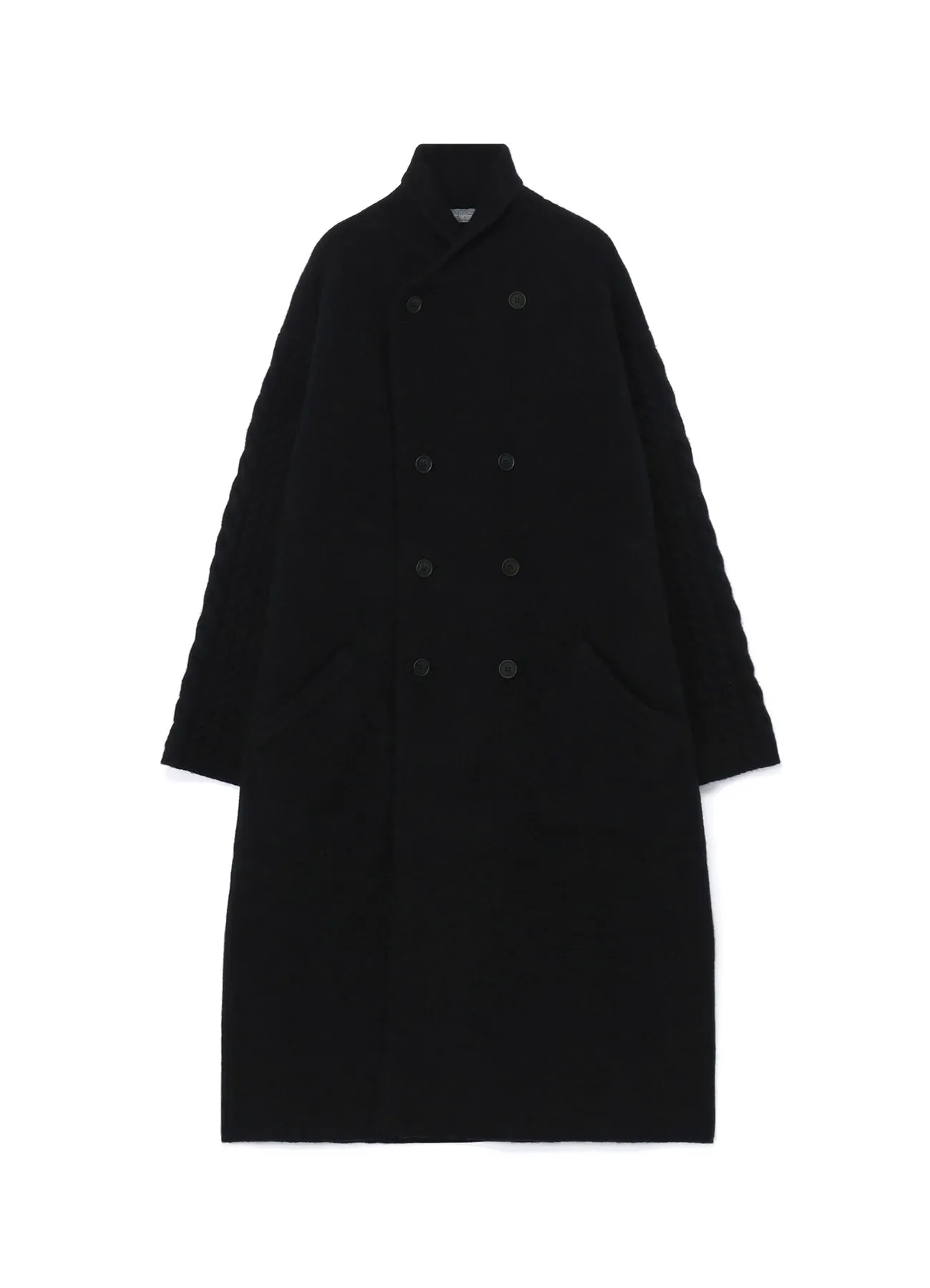 3G WOOL FELT FULLED SHAWL COLLAR COAT