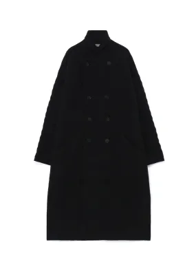 3G WOOL FELT FULLED SHAWL COLLAR COAT