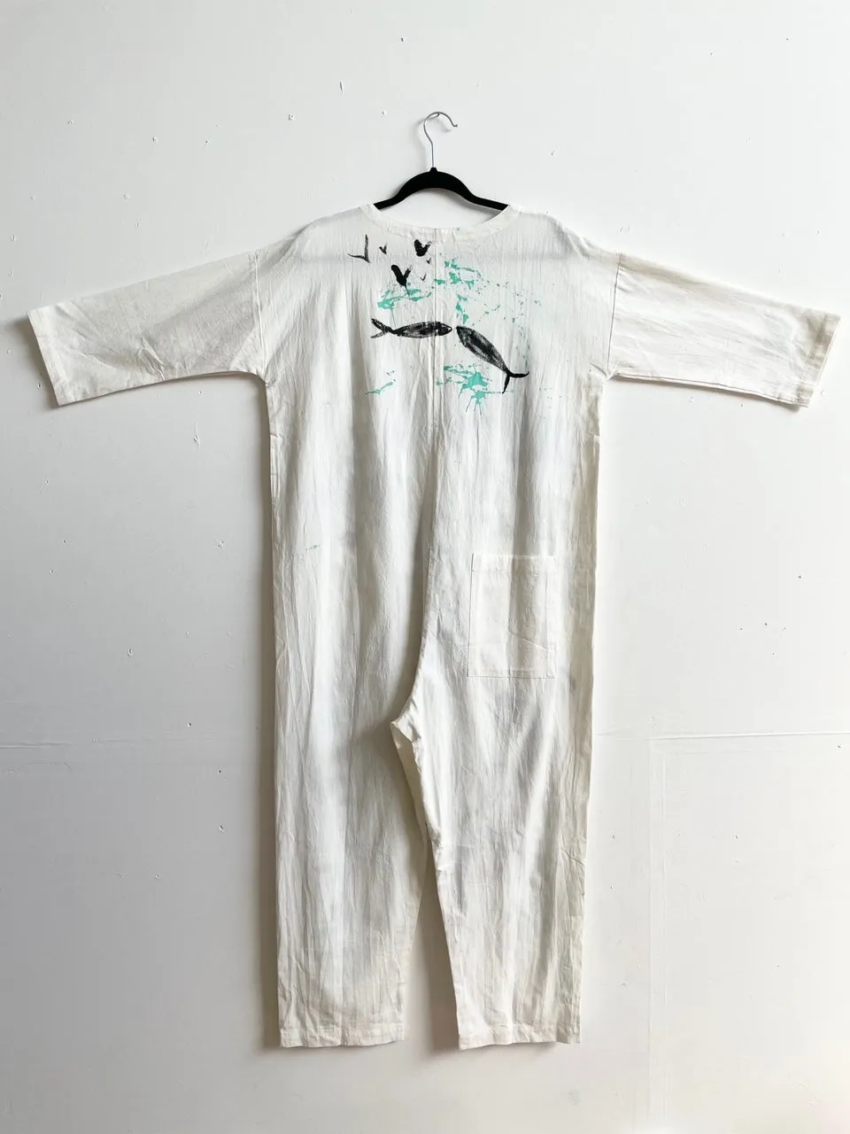 #64 Hand-painted Jumpsuit M/L