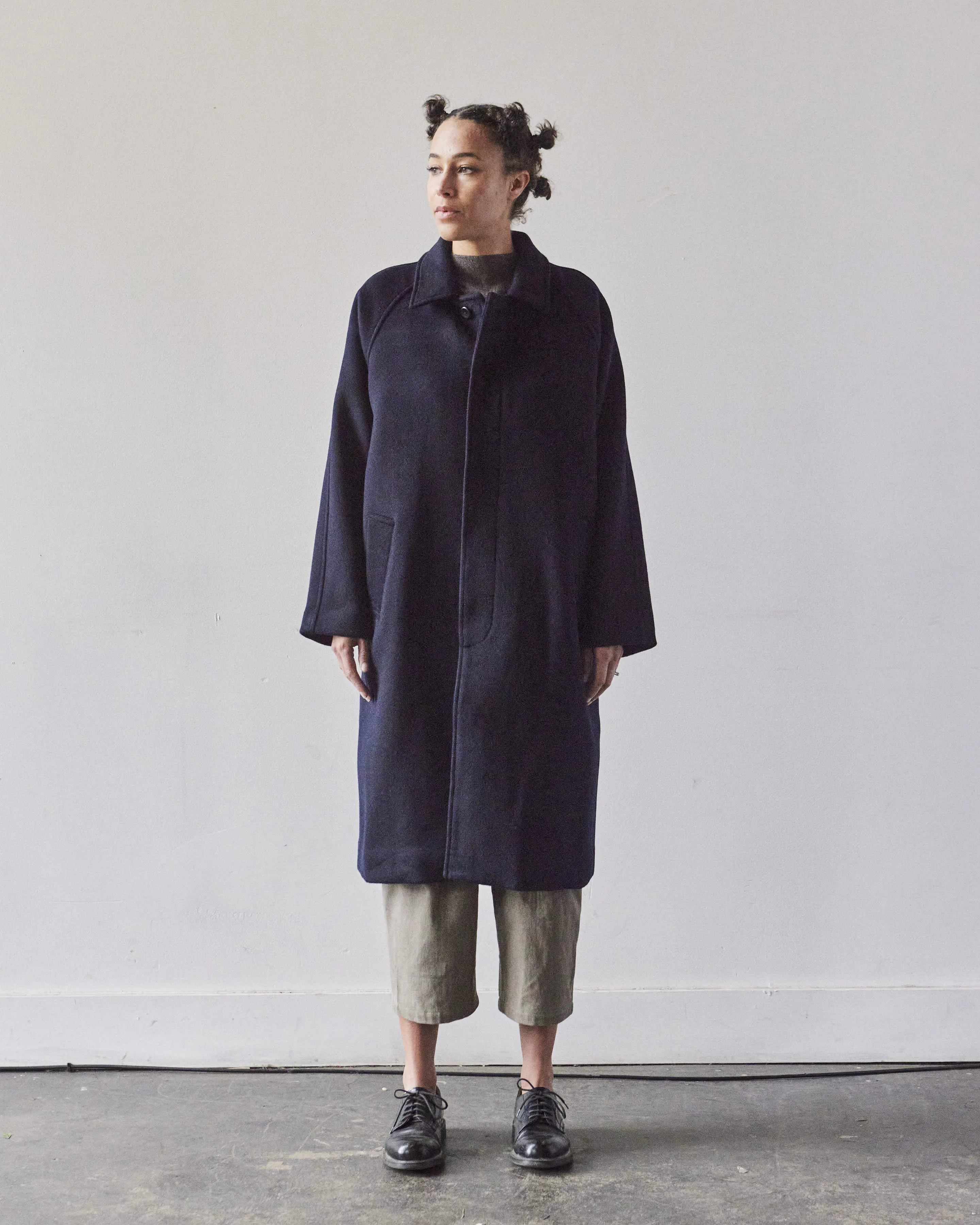 7115 Winter Wool Duster, Navy