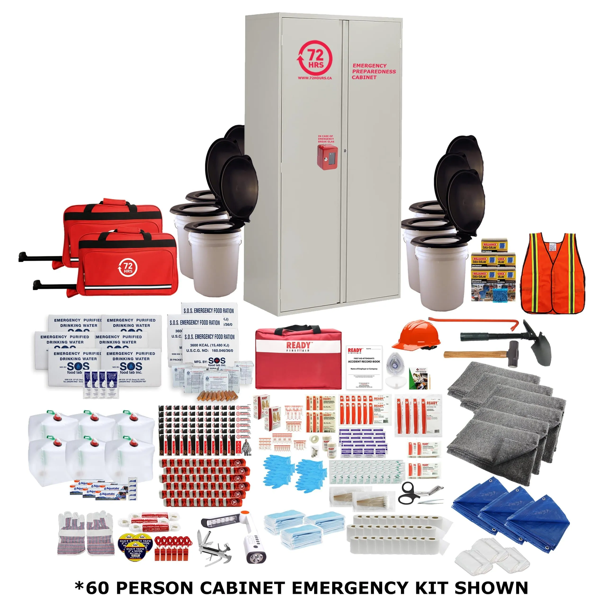 72HRS Cabinet Emergency Kit - 100 Person