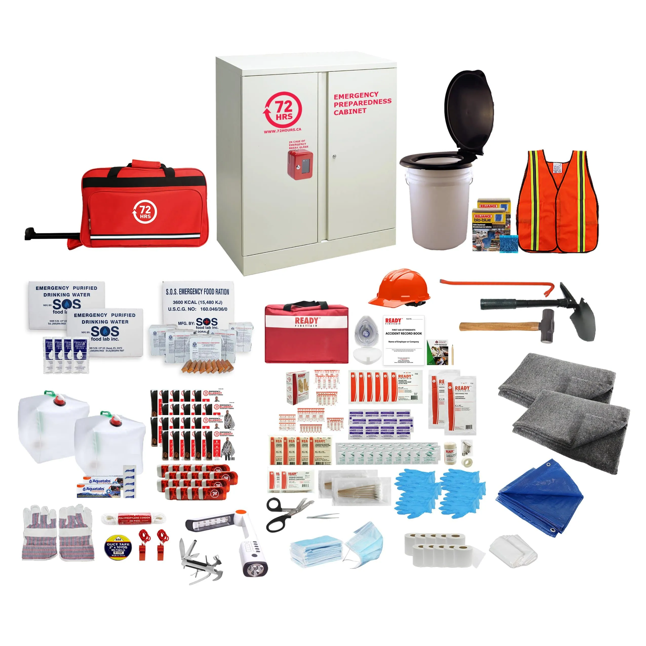 72HRS Cabinet Emergency Kit - 20 Person