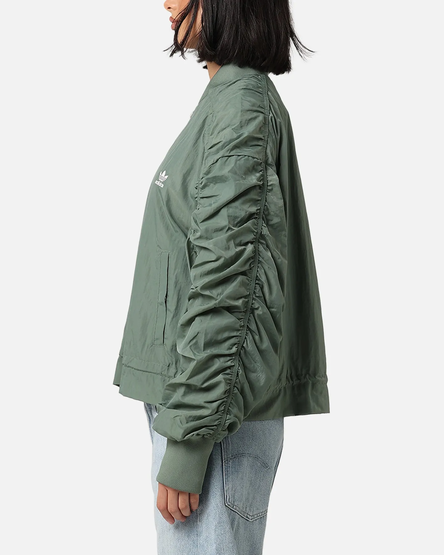 Adidas Women's Light Weight Bomber Jacket Trace Green