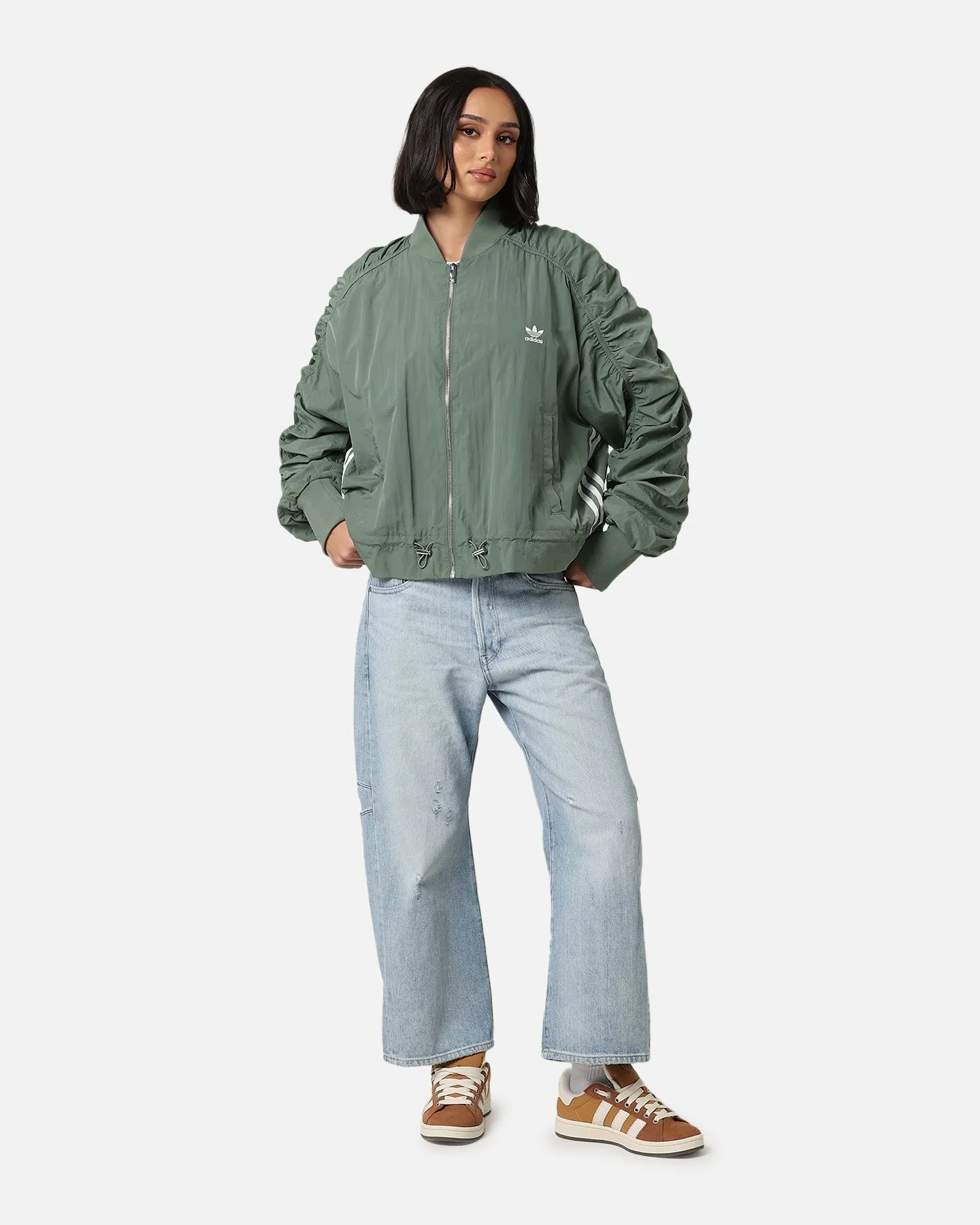 Adidas Women's Light Weight Bomber Jacket Trace Green