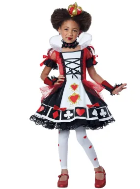 Alice in Wonderland Queen of Hearts Deluxe Girls Costume