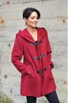 Alpaca Red Hooded Coat