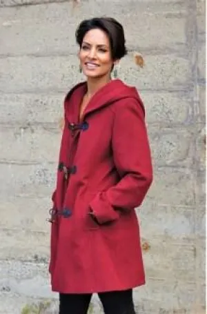 Alpaca Red Hooded Coat