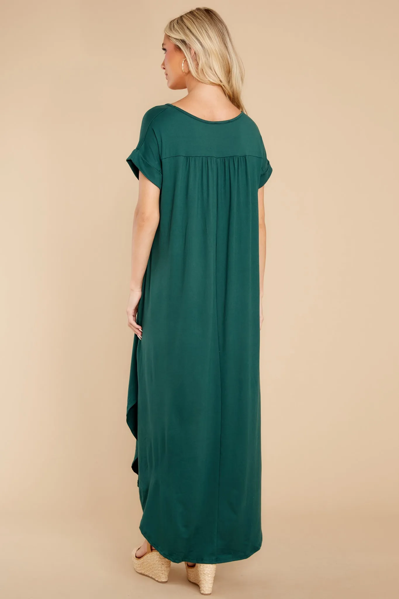 Always The Same Thing Hunter Green Maxi Dress