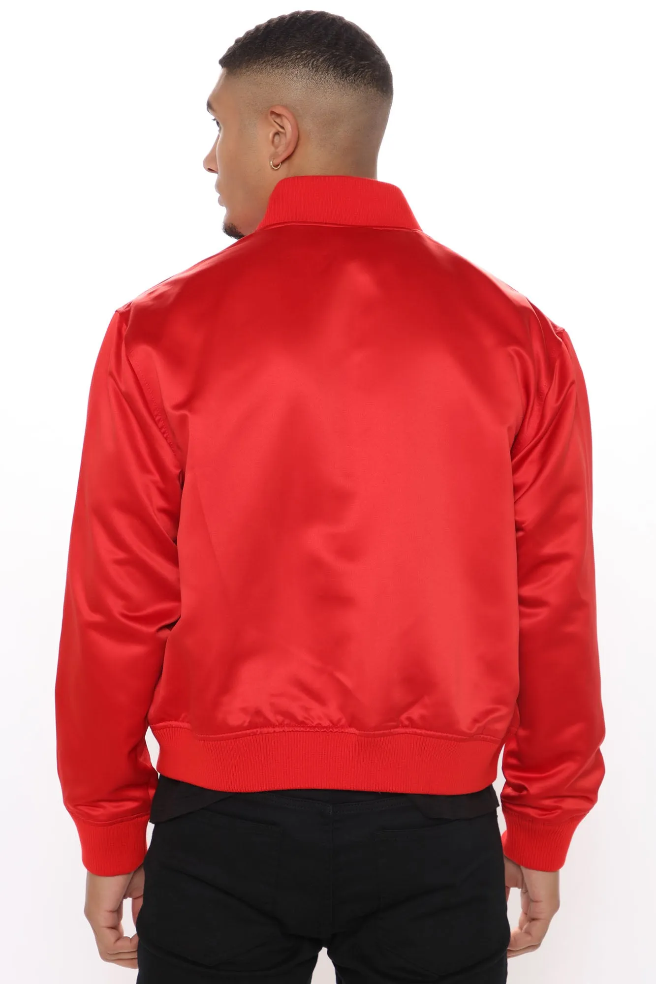 Ashton Essential Bomber Jacket - Red