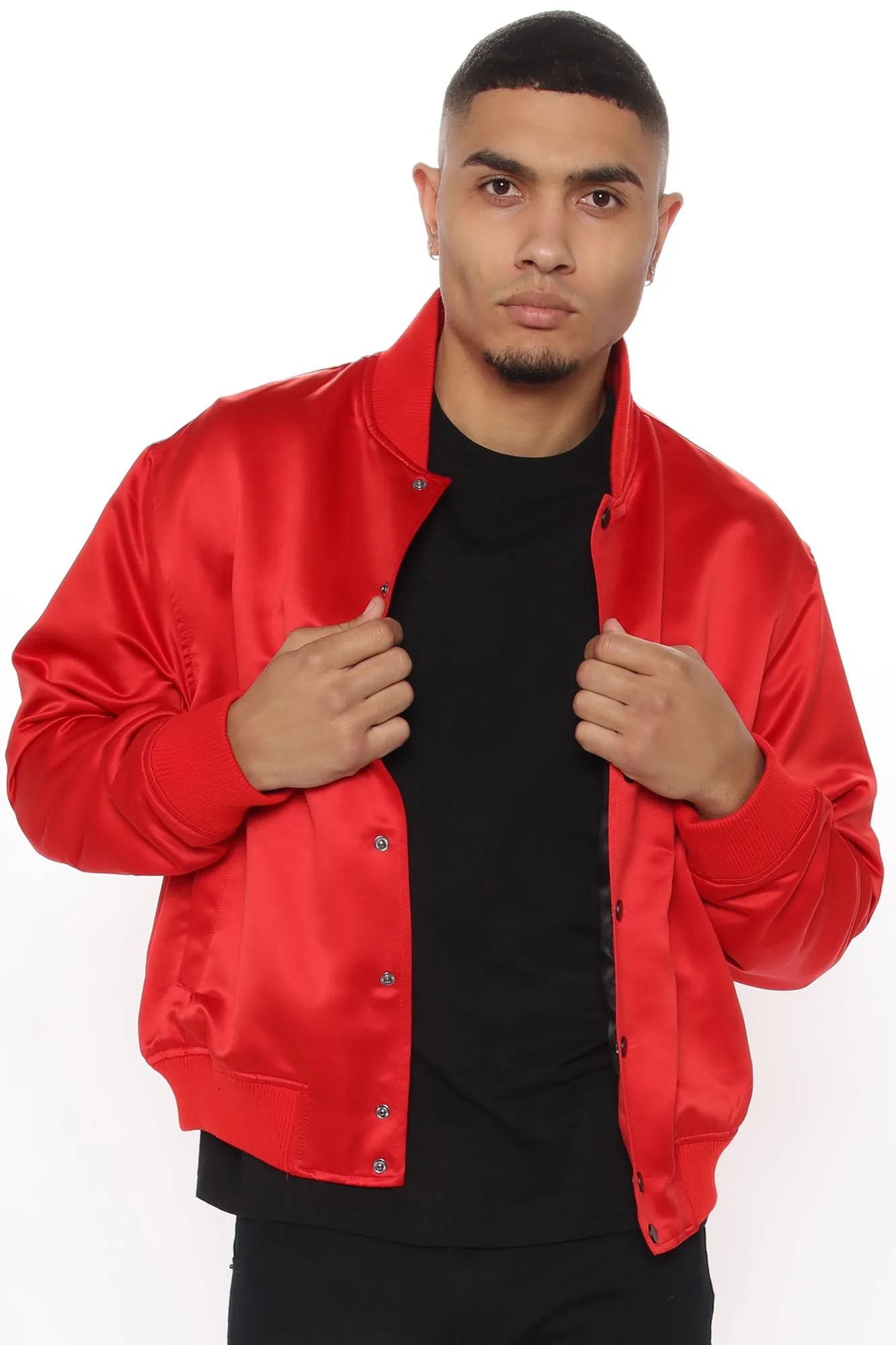 Ashton Essential Bomber Jacket - Red