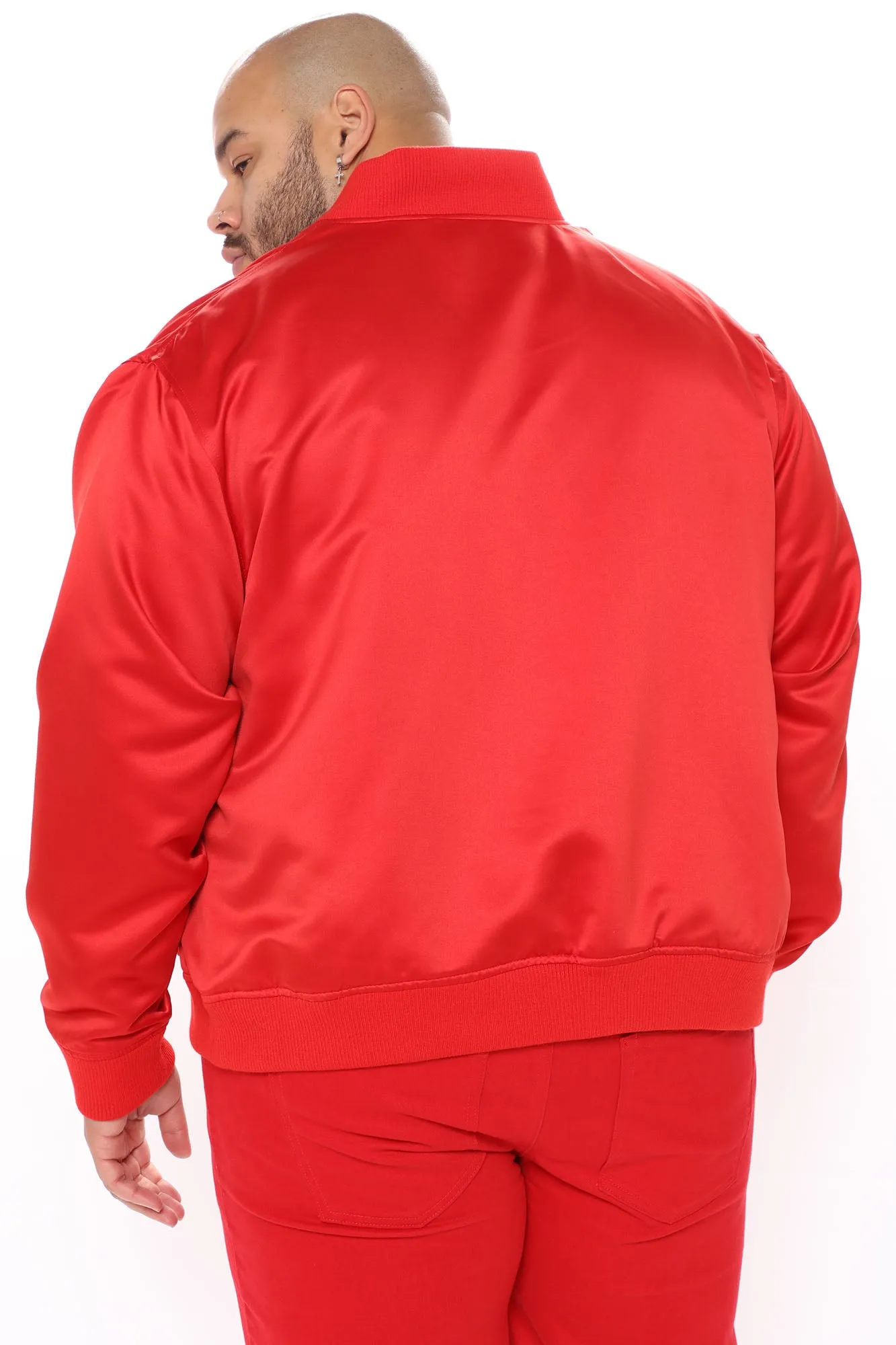 Ashton Essential Bomber Jacket - Red