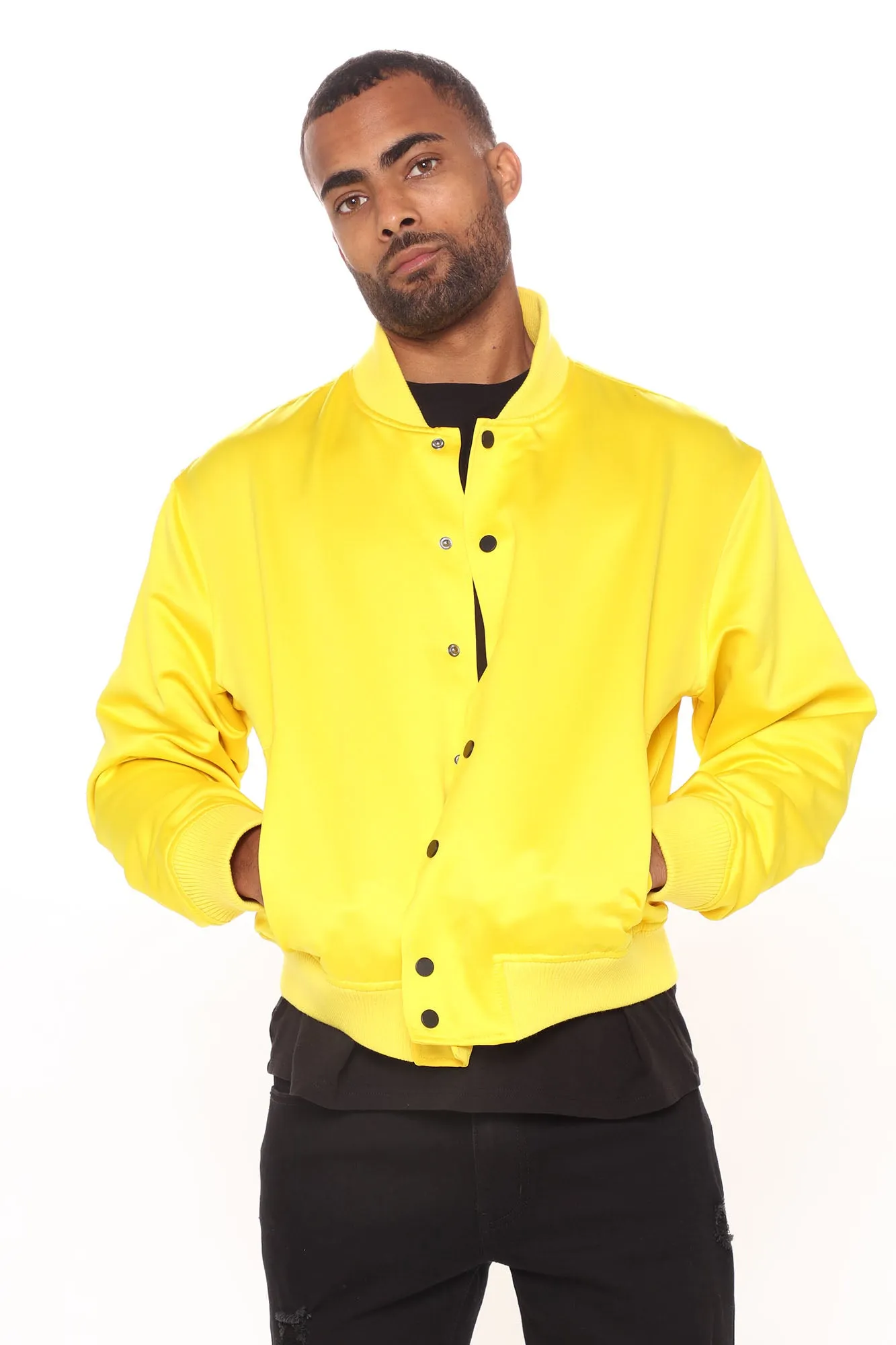 Ashton Essential Bomber Jacket - Yellow