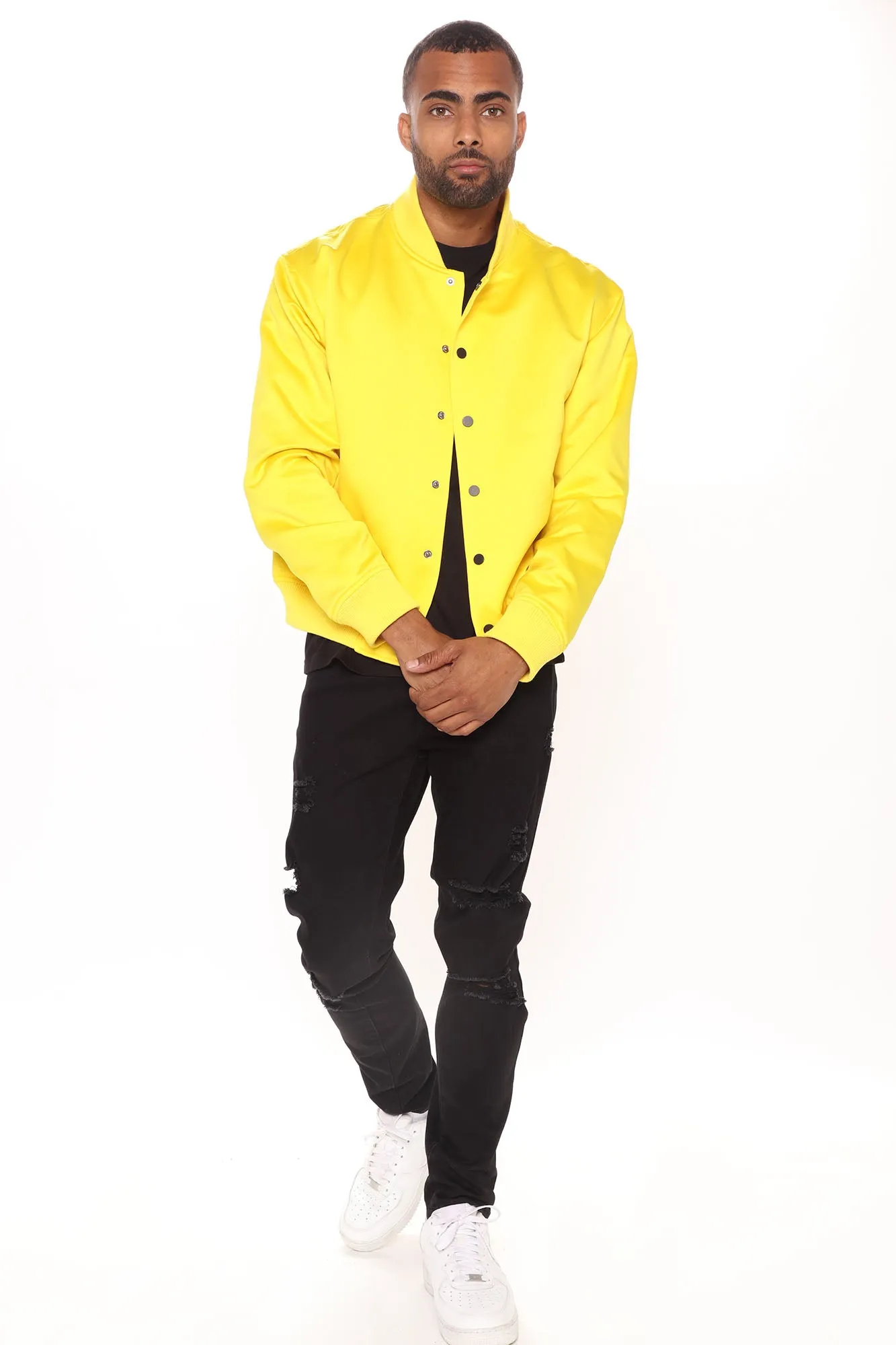 Ashton Essential Bomber Jacket - Yellow