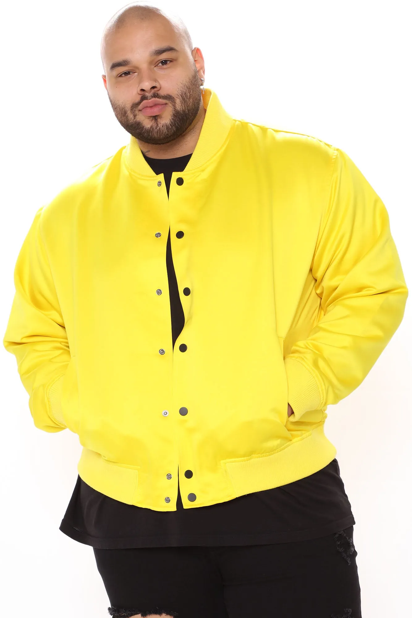 Ashton Essential Bomber Jacket - Yellow