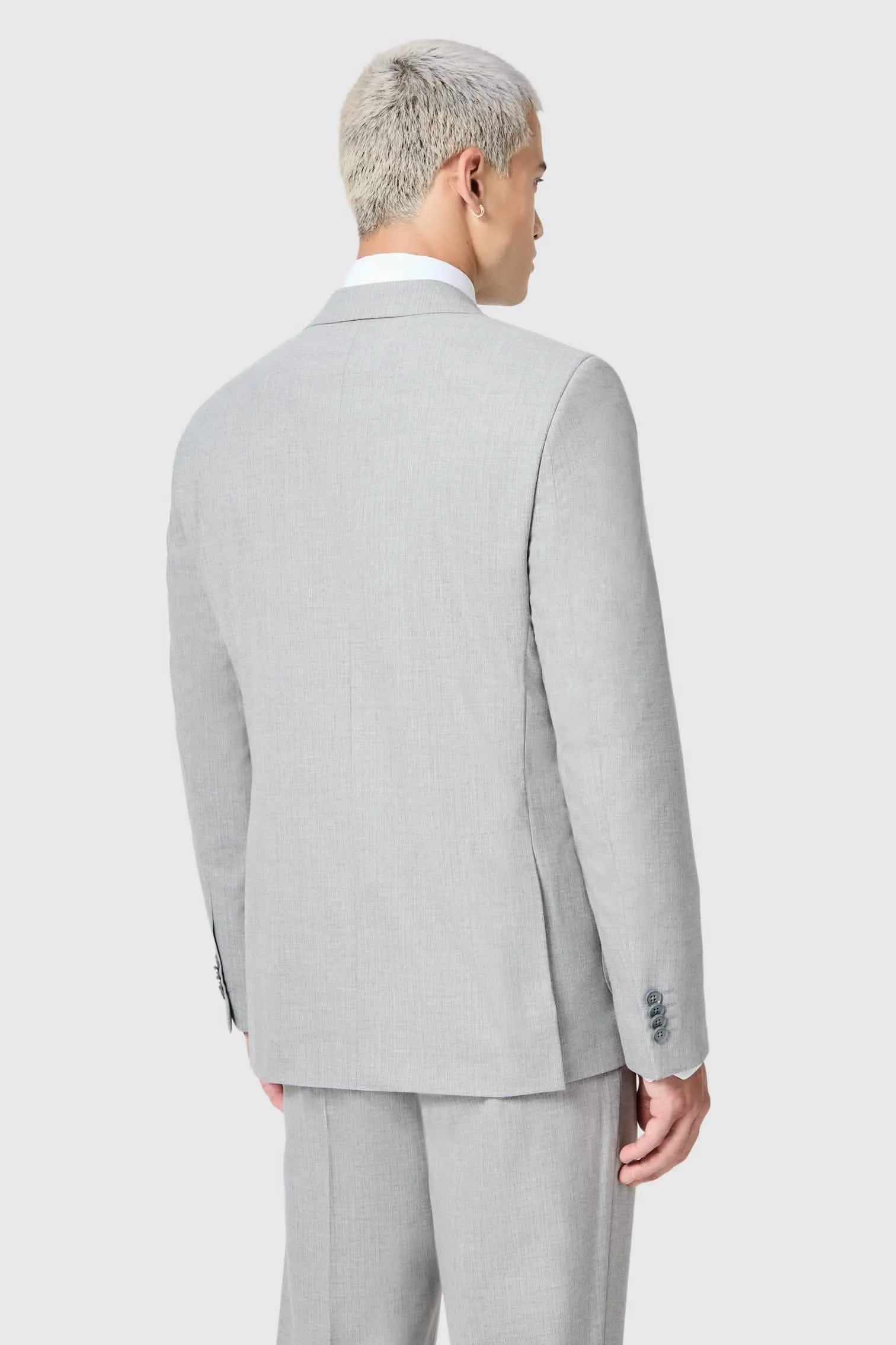 Atkinson Slim Fit Grey Double Breasted Suit