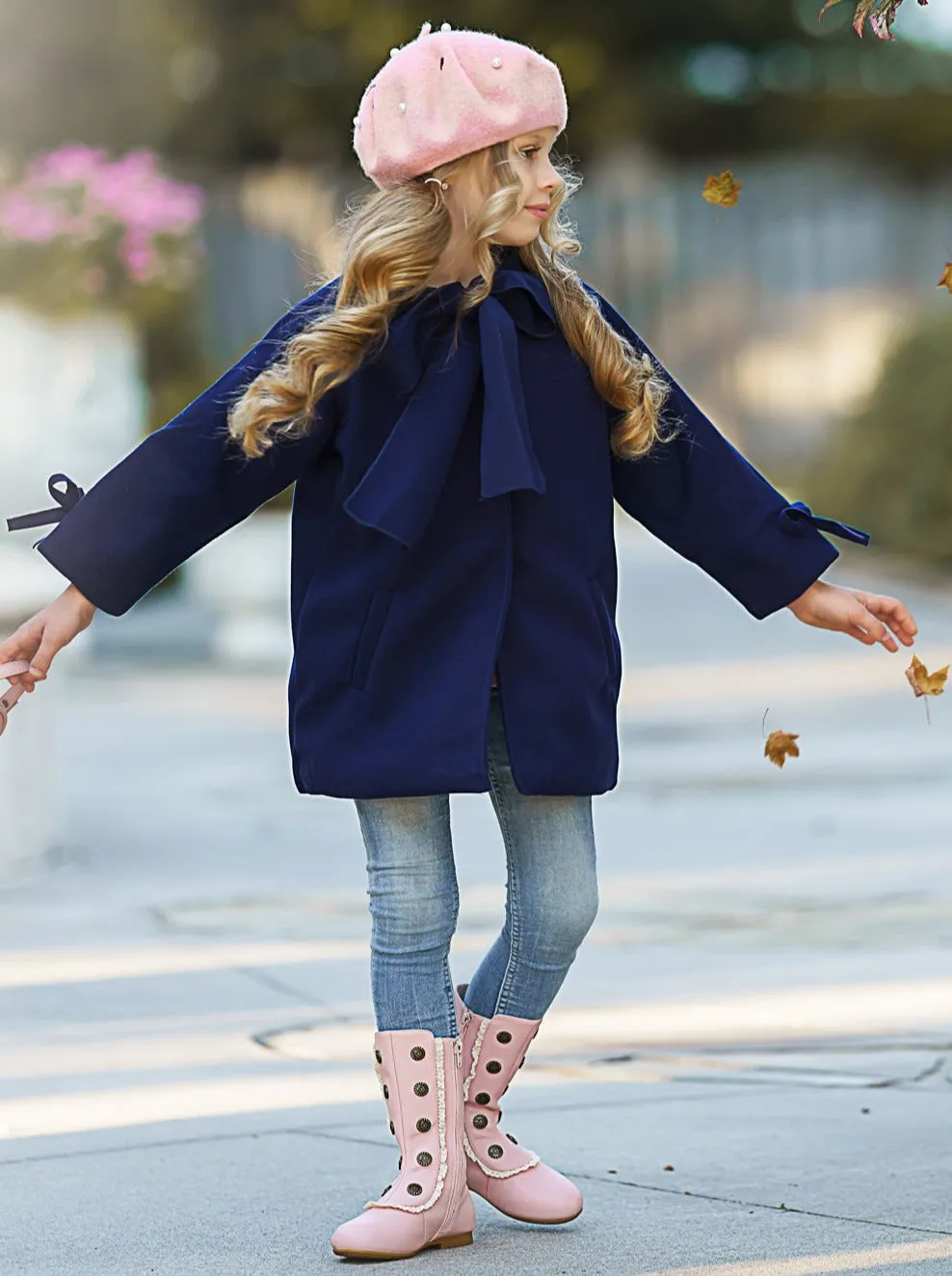 Autumn Dreams Bowed Wool Coat