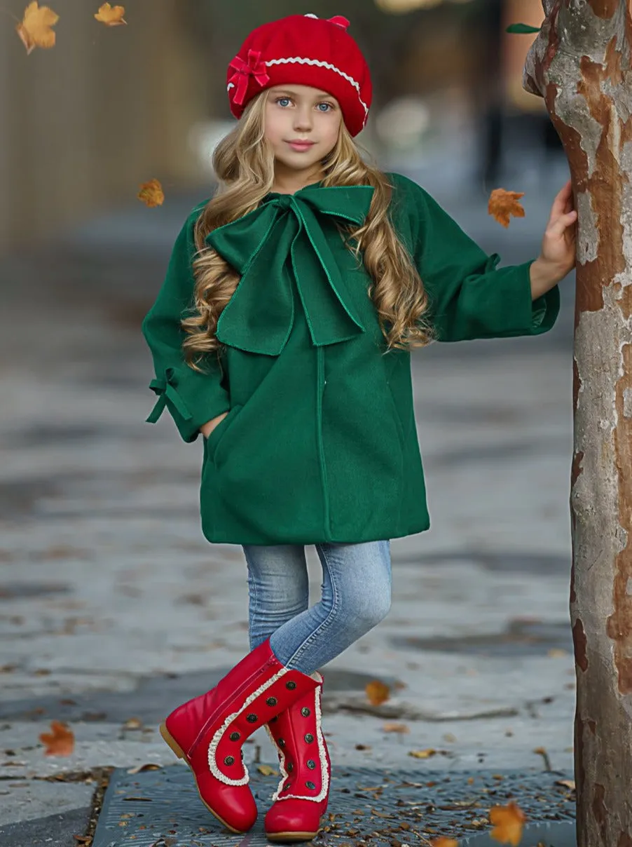 Autumn Dreams Bowed Wool Coat