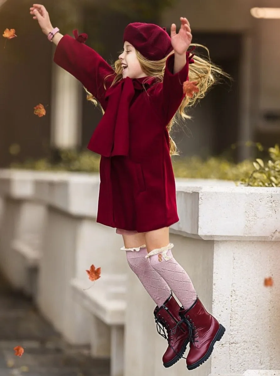 Autumn Dreams Bowed Wool Coat