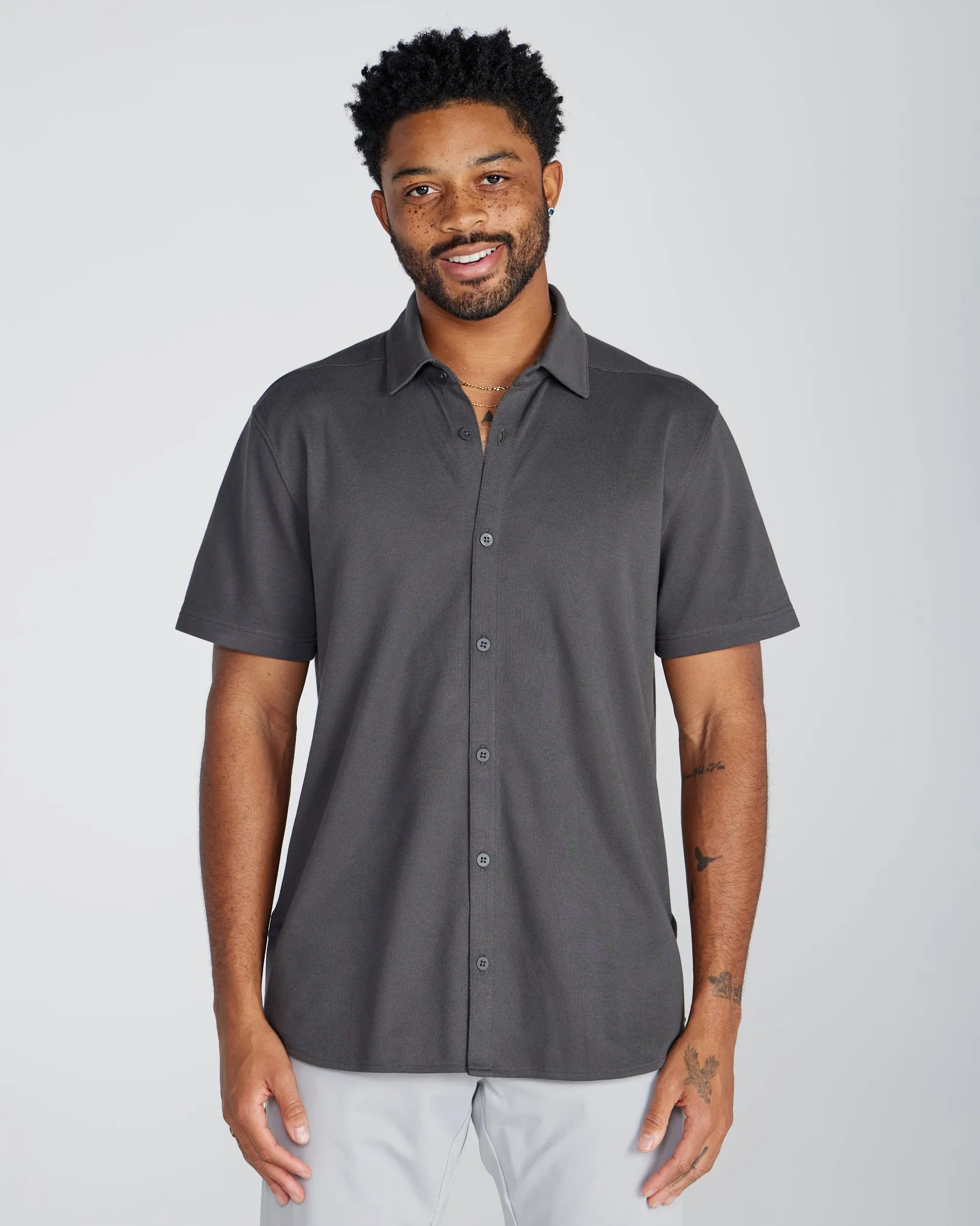 Bayside Oxford Short Sleeve Button Down