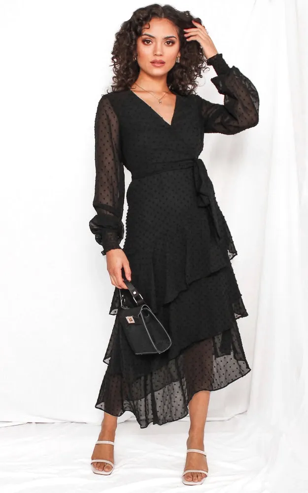 Beatrice Dress - Black Texture