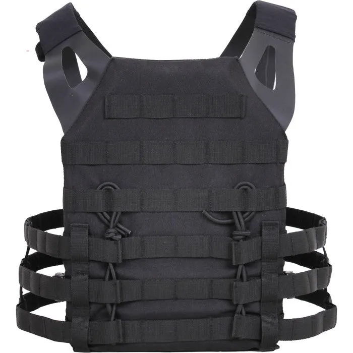 Black - Lightweight Military MOLLE Tactical Plate Carrier Vest