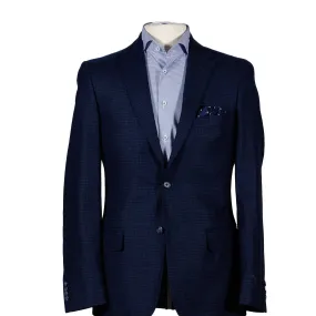 Blue Micro Check Contemporary Fit Sport Coat