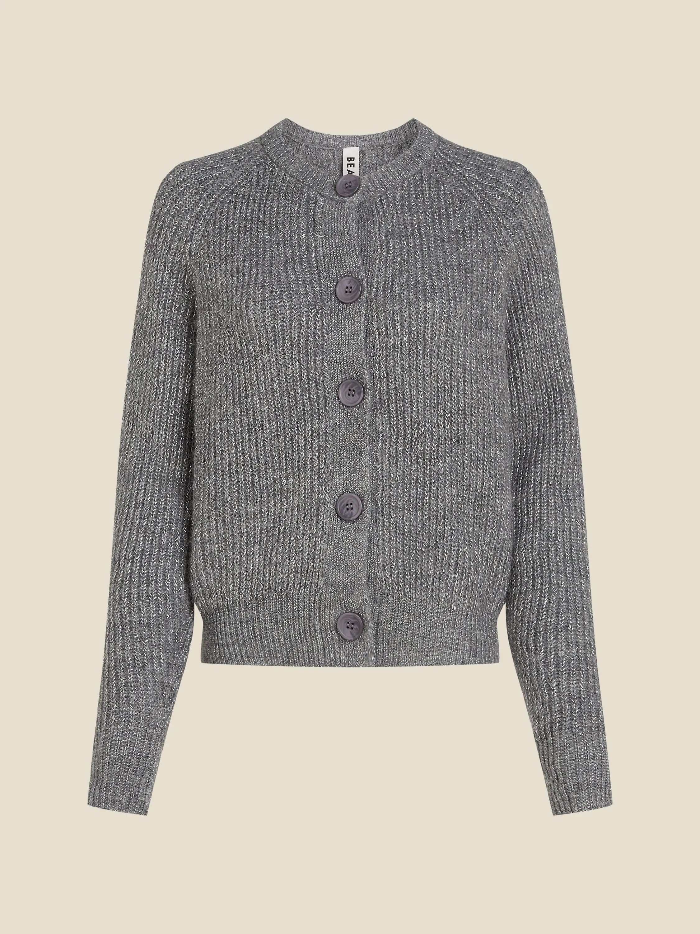 Brent cardigan - Grey heather lurex