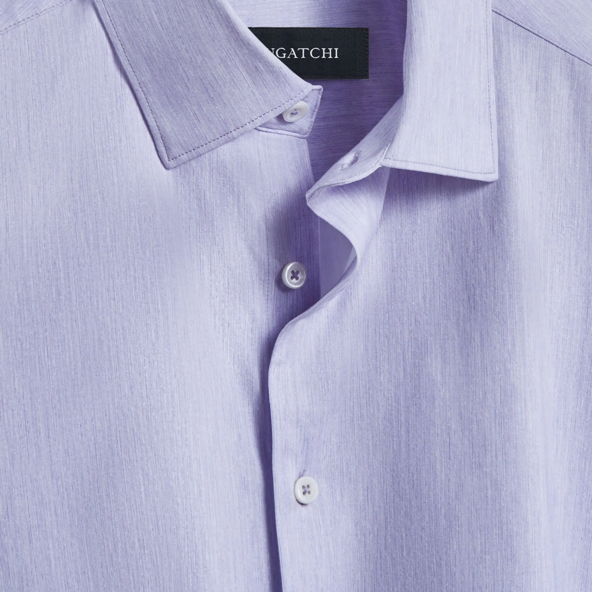 BUGATCHI OOHCOTTON® Miles Short Sleeve Shirt / Lavender