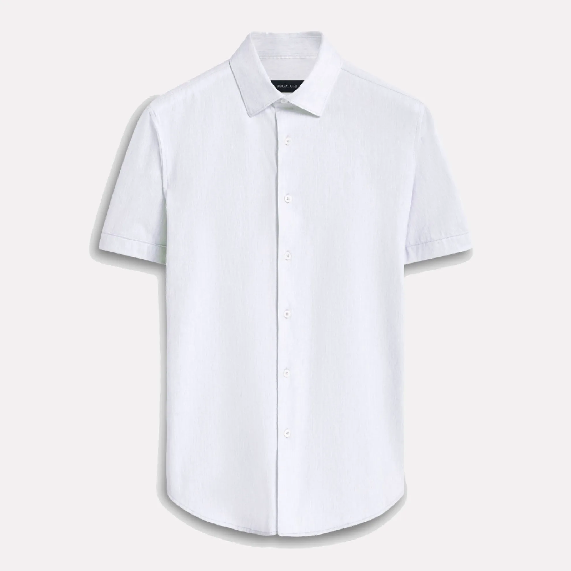 BUGATCHI OOHCOTTON® Miles Short Sleeve Shirt / Lavender