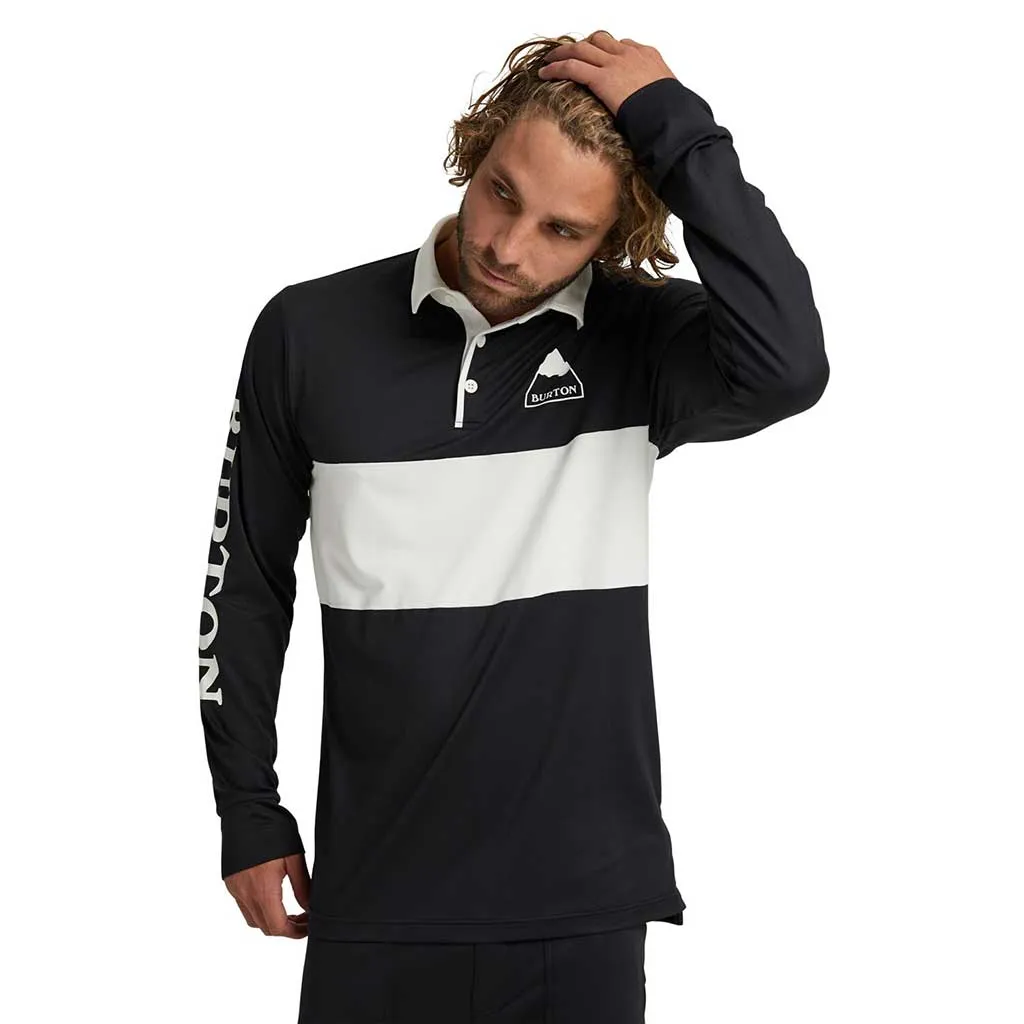 Burton Midweight Rugby Thermal Top - True Black/Stout White