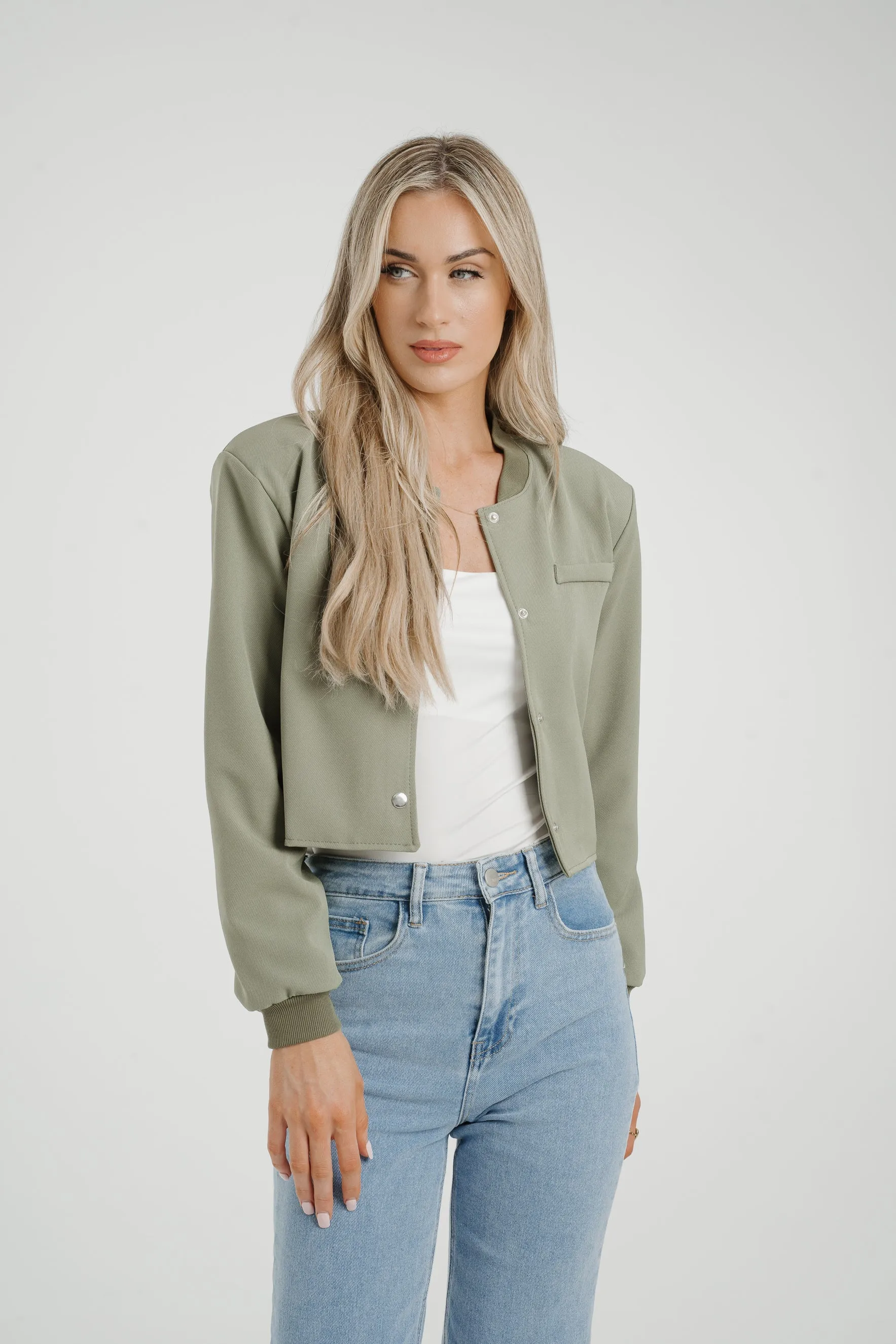 Caitlyn Bomber Jacket In Khaki