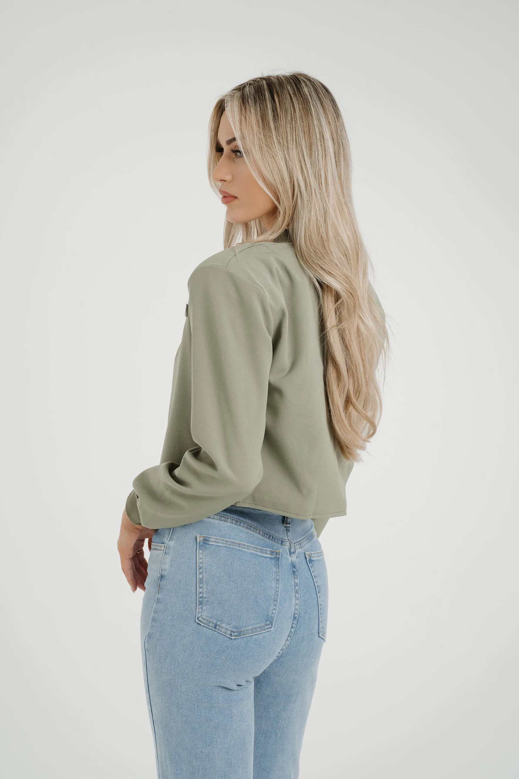 Caitlyn Bomber Jacket In Khaki