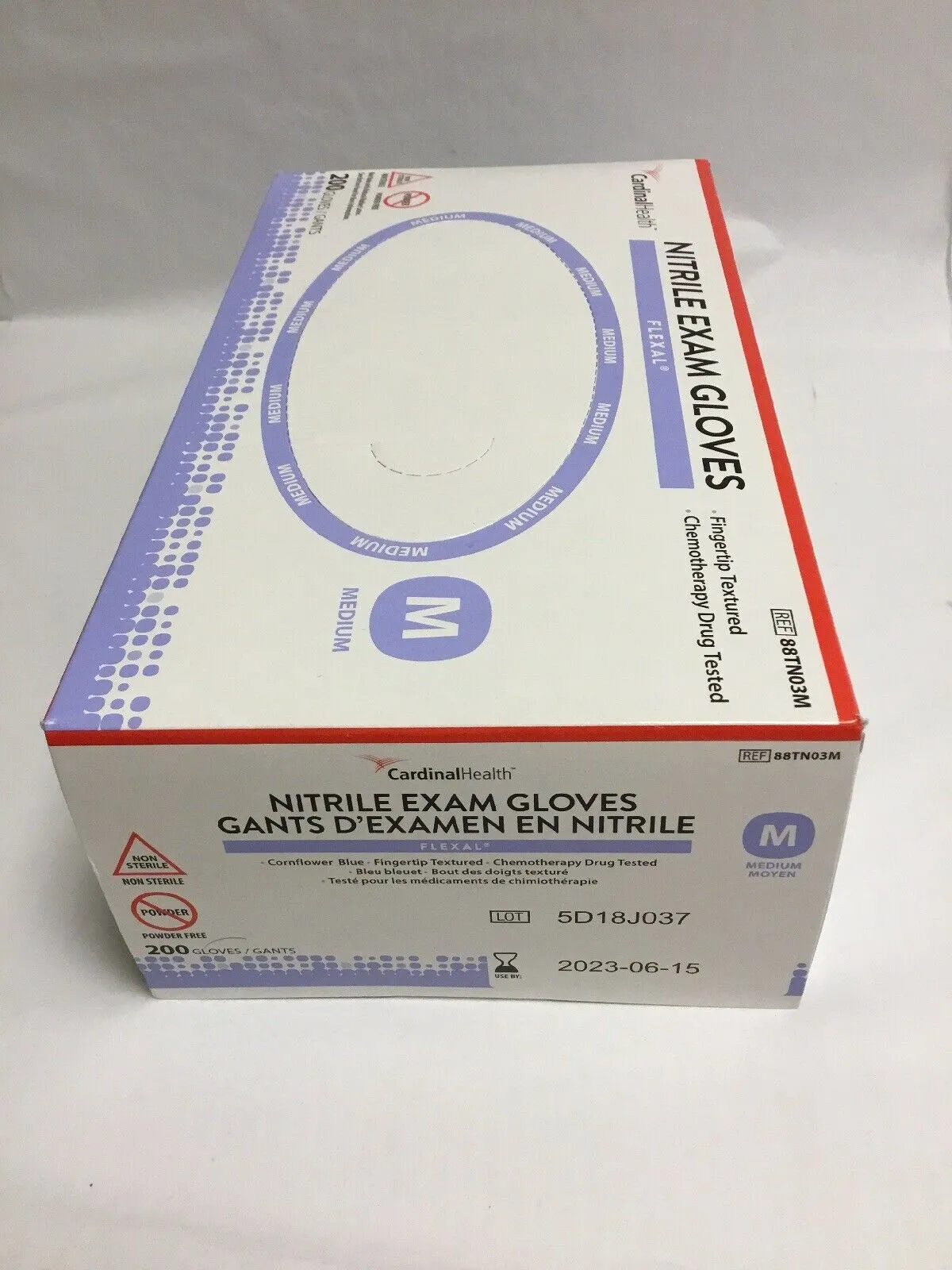 Cardinal Health Nitrile Exam Gloves-Size Medium