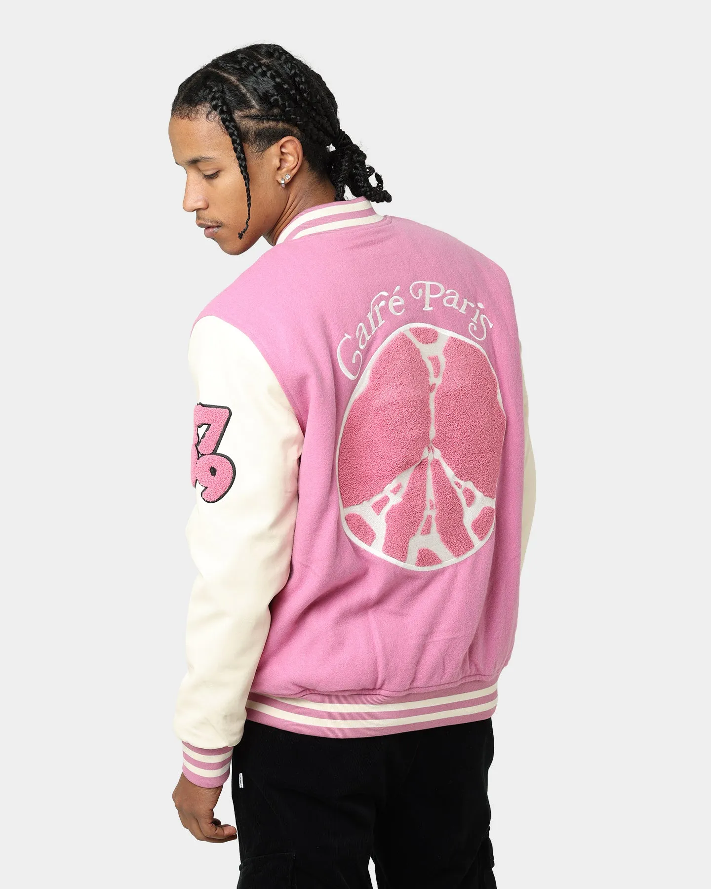 Carré Peace Varsity Jacket Pink