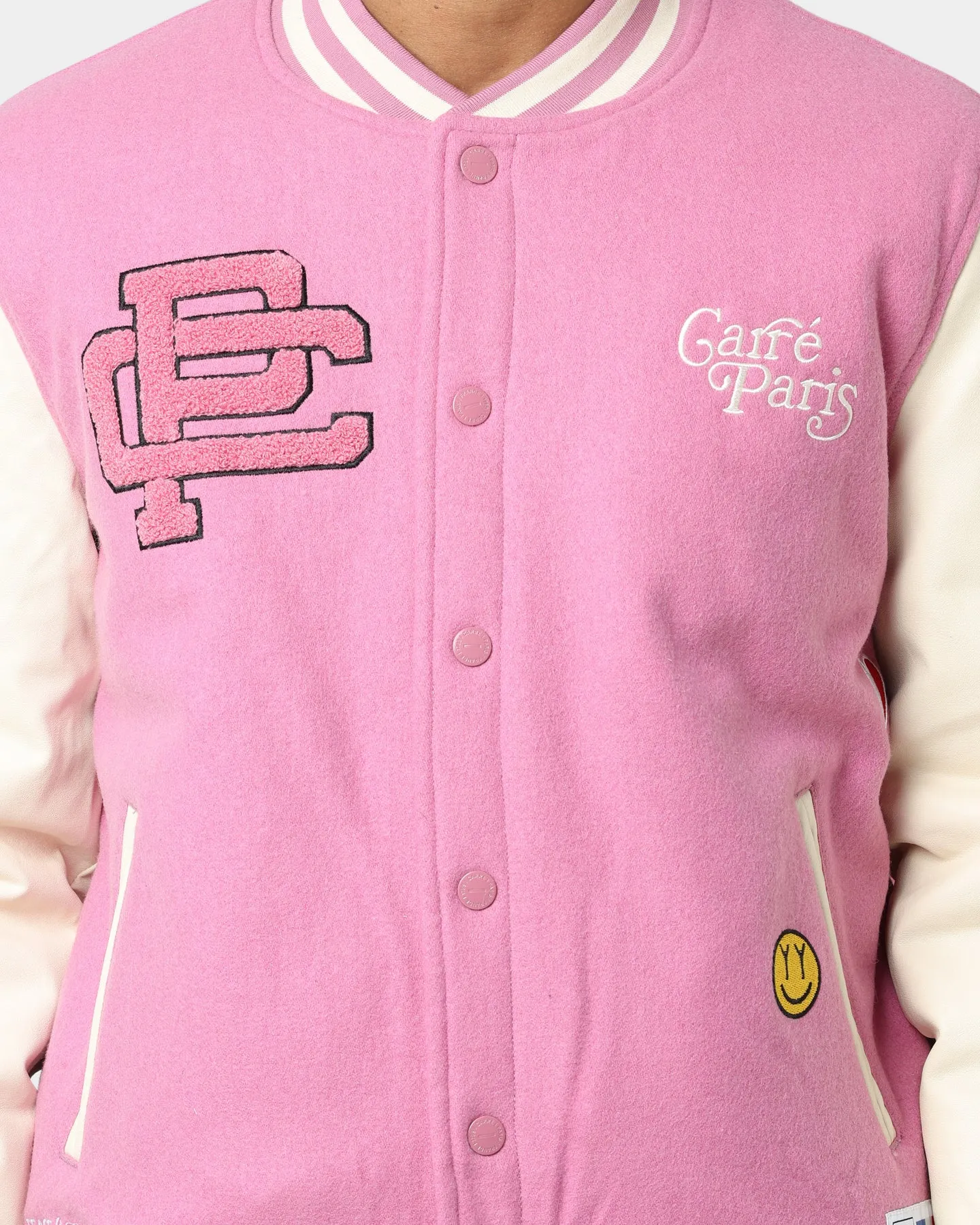 Carré Peace Varsity Jacket Pink