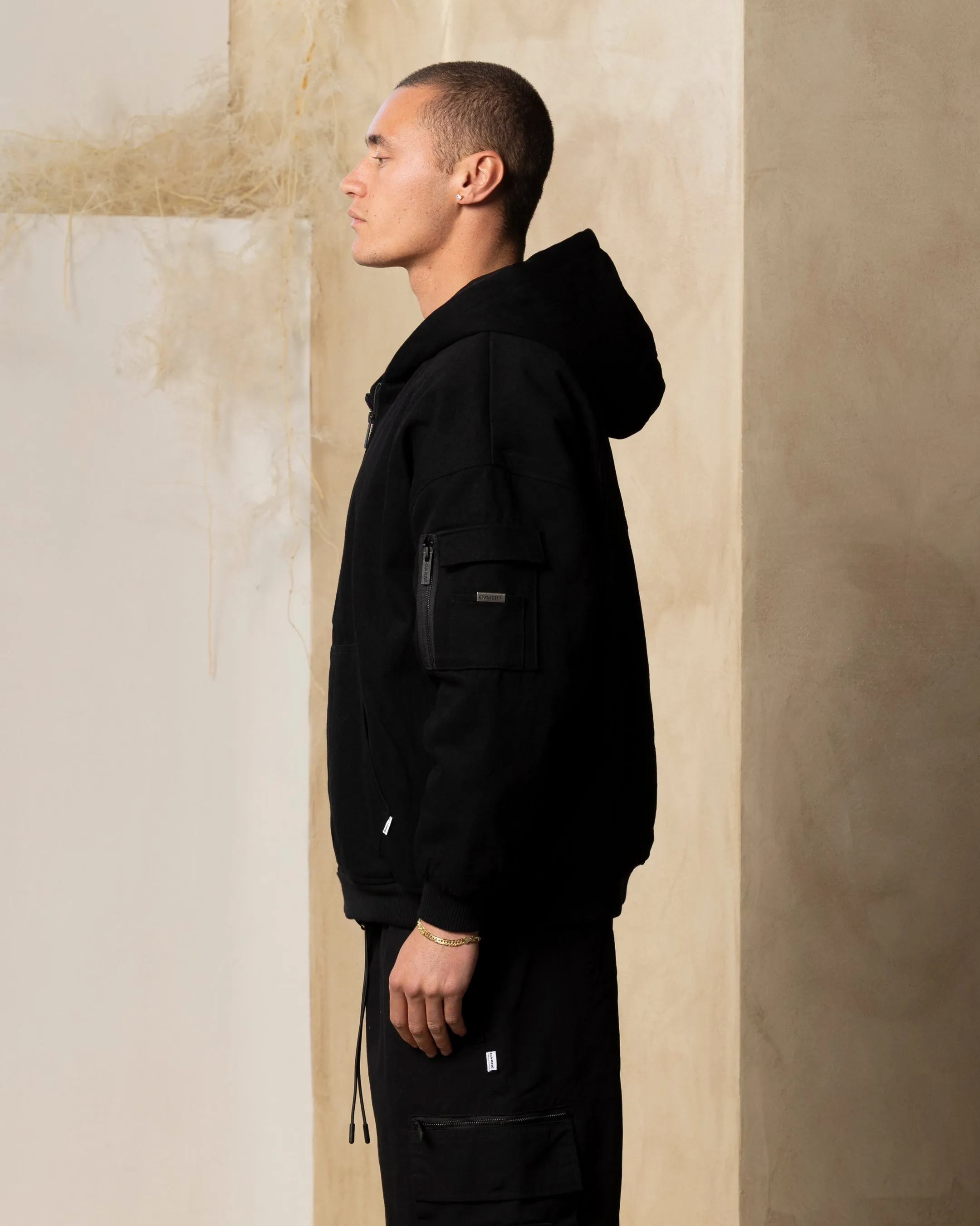 Carre Arch Work Bomber Jacket Washed Black