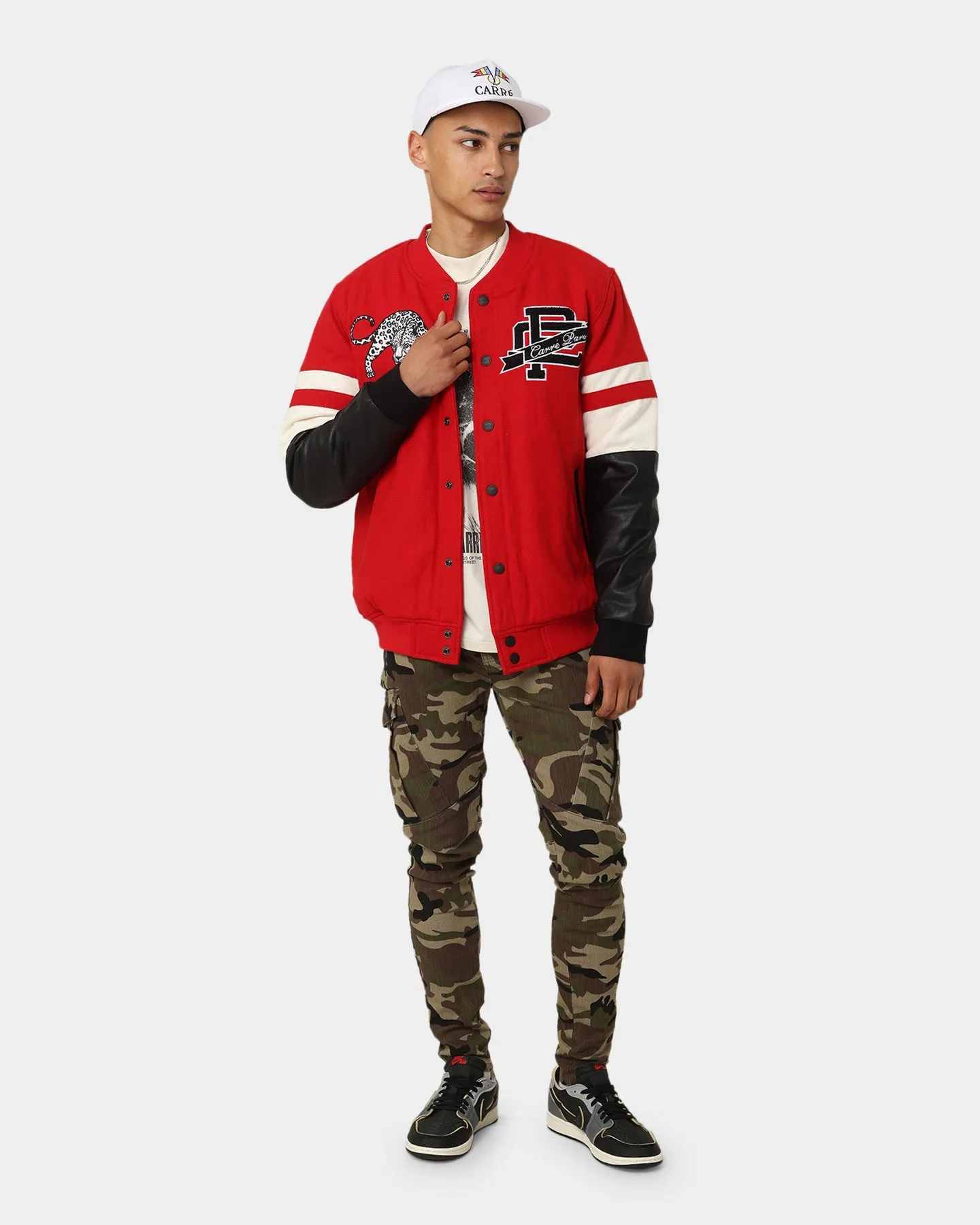 Carre Leo Varsity Jacket Red