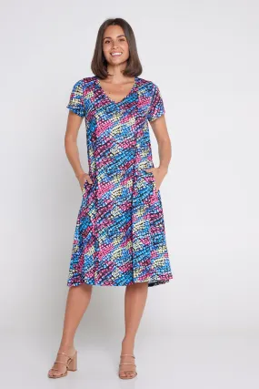 Christobel Dress - Indigo Croc