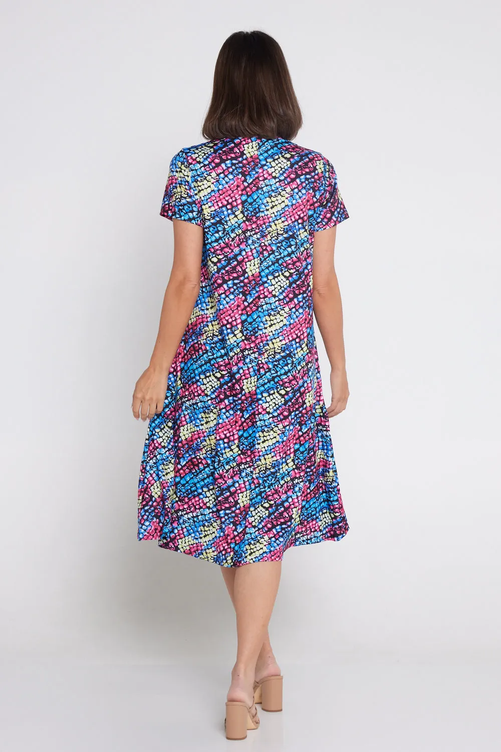 Christobel Dress - Indigo Croc