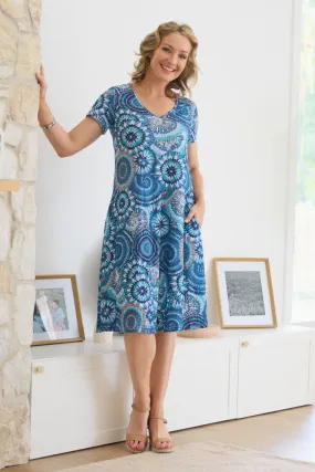 Christobel Dress - Ocean Swirl