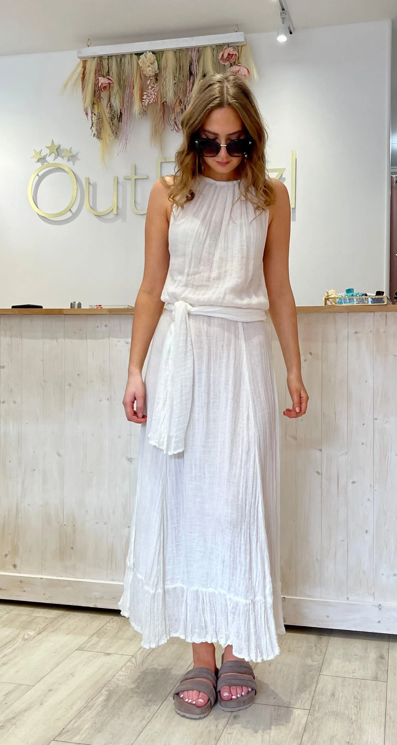 Clubhouse Maxi Dress in White