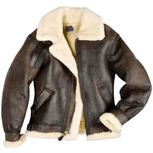 Cockpit USA Mens B-3 Sheepskin Bomber Jacket