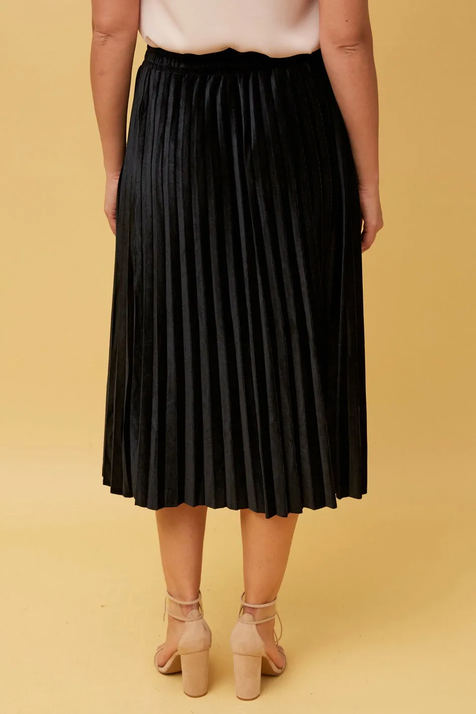 CORY PLEATED MIDI SKIRT