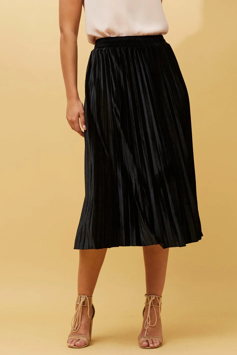 CORY PLEATED MIDI SKIRT