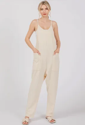 Cream Harem Jumpsuit / Romper