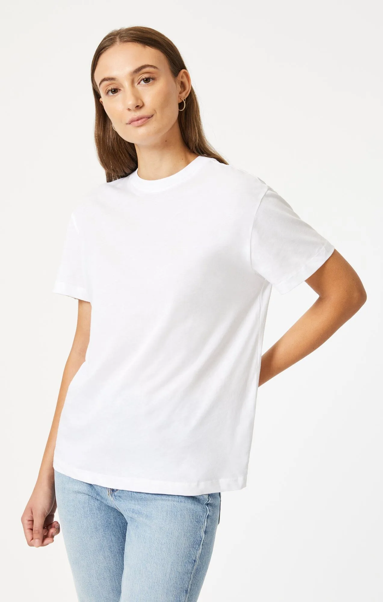 CREW NECK T-SHIRT IN WHITE